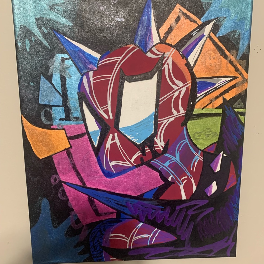 Spider punk painting 16 x 20